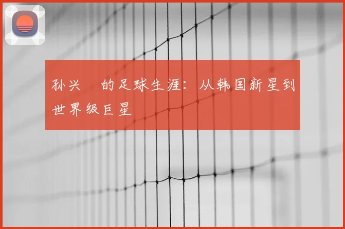 孙兴慜的足球生涯:从韩国新星到世界级巨星